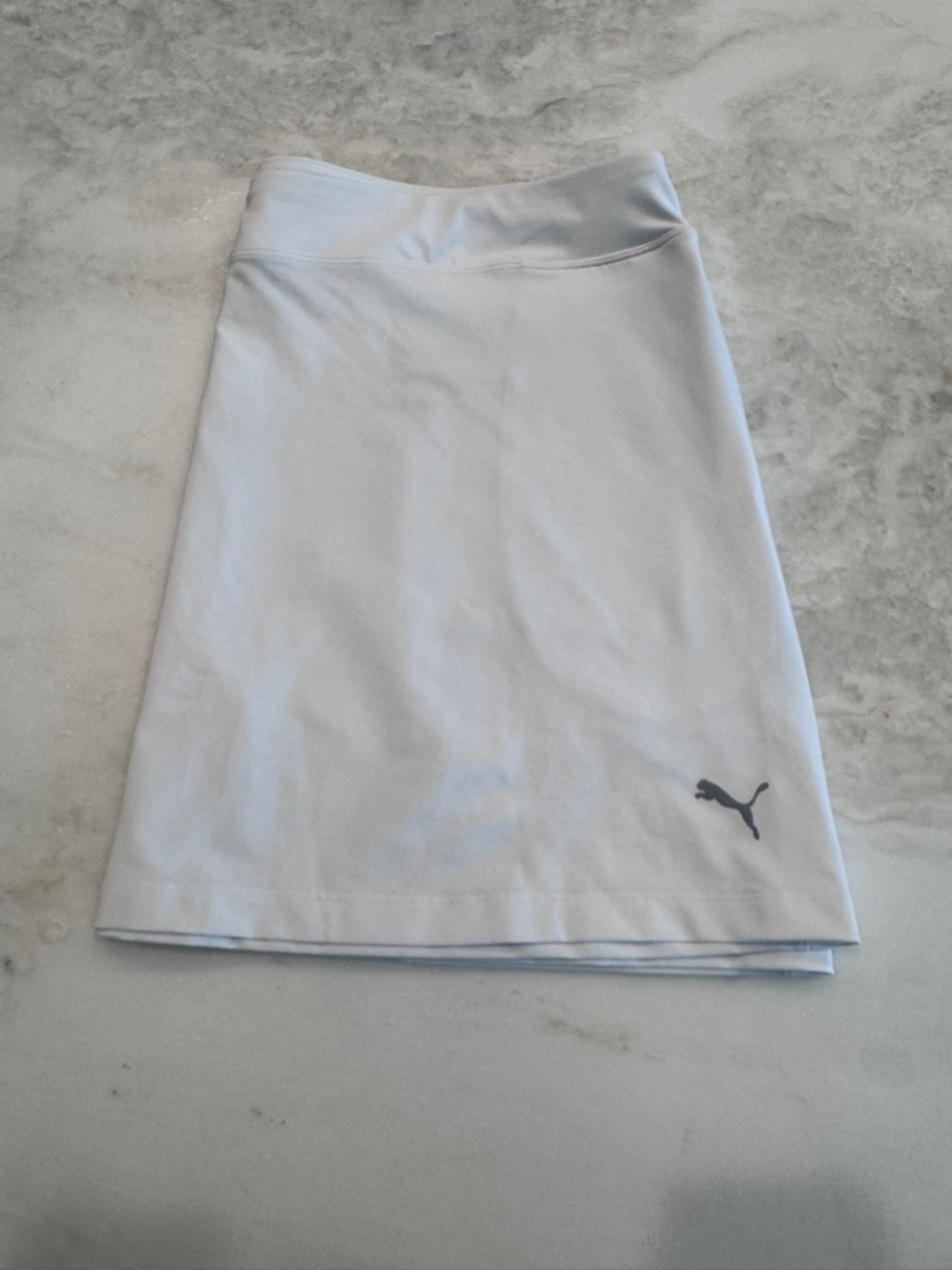 Puma white A-Line Athletic Skirt with Logo and shorts